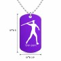 שרשרת דיסקיט מאלומיניום בעיצוב אישי עם השם שלך בעיצוב זורק כידון גודל הדיסקיט 2.9 × 5 ס"מ