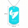 שרשרת דיסקיט מאלומיניום בעיצוב אישי עם השם שלך בעיצוב אופנוע ים גודל הדיסקיט 2.9 × 5 ס"מ