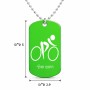 שרשרת דיסקיט מאלומיניום בעיצוב אישי עם השם שלך בעיצוב אופניים אולימפיים גודל הדיסקיט 2.9 × 5 ס"מ