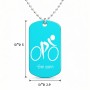 שרשרת דיסקיט מאלומיניום בעיצוב אישי עם השם שלך בעיצוב אופניים אולימפיים גודל הדיסקיט 2.9 × 5 ס"מ