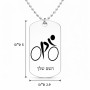 שרשרת דיסקיט מאלומיניום בעיצוב אישי עם השם שלך בעיצוב אופניים אולימפיים גודל הדיסקיט 2.9 × 5 ס"מ
