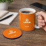 ספל תה \ קפה + תחתית עגולה בעיצוב אישי עם השם שלך בעיצוב לקסוס גודל הספל 325 מ"ל קוטר התחתית 10 ס"מ