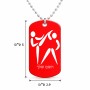 שרשרת דיסקיט מאלומיניום בעיצוב אישי עם השם שלך בעיצוב לוחמים אולימפיים גודל הדיסקיט 2.9 × 5 ס"מ