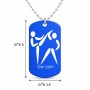 שרשרת דיסקיט מאלומיניום בעיצוב אישי עם השם שלך בעיצוב לוחמים אולימפיים גודל הדיסקיט 2.9 × 5 ס"מ