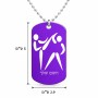 שרשרת דיסקיט מאלומיניום בעיצוב אישי עם השם שלך בעיצוב לוחמים אולימפיים גודל הדיסקיט 2.9 × 5 ס"מ
