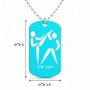 שרשרת דיסקיט מאלומיניום בעיצוב אישי עם השם שלך בעיצוב לוחמים אולימפיים גודל הדיסקיט 2.9 × 5 ס"מ