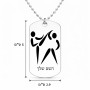 שרשרת דיסקיט מאלומיניום בעיצוב אישי עם השם שלך בעיצוב לוחמים אולימפיים גודל הדיסקיט 2.9 × 5 ס"מ