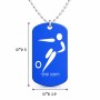 שרשרת דיסקיט מאלומיניום בעיצוב אישי עם השם שלך בעיצוב כדורגל אולימפי גודל הדיסקיט 2.9 × 5 ס"מ