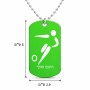שרשרת דיסקיט מאלומיניום בעיצוב אישי עם השם שלך בעיצוב כדורגל אולימפי גודל הדיסקיט 2.9 × 5 ס"מ