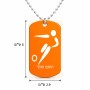 שרשרת דיסקיט מאלומיניום בעיצוב אישי עם השם שלך בעיצוב כדורגל אולימפי גודל הדיסקיט 2.9 × 5 ס"מ