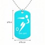שרשרת דיסקיט מאלומיניום בעיצוב אישי עם השם שלך בעיצוב כדורגל אולימפי גודל הדיסקיט 2.9 × 5 ס"מ