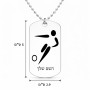 שרשרת דיסקיט מאלומיניום בעיצוב אישי עם השם שלך בעיצוב כדורגל אולימפי גודל הדיסקיט 2.9 × 5 ס"מ