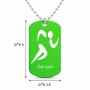שרשרת דיסקיט מאלומיניום בעיצוב אישי עם השם שלך בעיצוב רצים אולימפיים גודל הדיסקיט 2.9 × 5 ס"מ