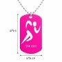 שרשרת דיסקיט מאלומיניום בעיצוב אישי עם השם שלך בעיצוב רצים אולימפיים גודל הדיסקיט 2.9 × 5 ס"מ