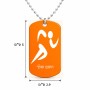 שרשרת דיסקיט מאלומיניום בעיצוב אישי עם השם שלך בעיצוב רצים אולימפיים גודל הדיסקיט 2.9 × 5 ס"מ
