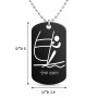 שרשרת דיסקיט מאלומיניום בעיצוב אישי עם השם שלך בעיצוב שייט אולימפי גודל הדיסקיט 2.9 × 5 ס"מ