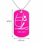שרשרת דיסקיט מאלומיניום בעיצוב אישי עם השם שלך בעיצוב שייט אולימפי גודל הדיסקיט 2.9 × 5 ס"מ