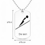 שרשרת דיסקיט מאלומיניום בעיצוב אישי עם השם שלך בעיצוב קפיצת סקי אולימפית גודל הדיסקיט 2.9 × 5 ס"מ