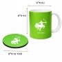 ספל תה \ קפה + תחתית עגולה בעיצוב אישי עם השם שלך בעיצוב מזלות - קשת גודל הספל 325 מ"ל קוטר התחתית 10 ס"מ