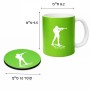 ספל תה \ קפה + תחתית עגולה בעיצוב אישי עם השם שלך בעיצוב ביאתלון גודל הספל 325 מ"ל קוטר התחתית 10 ס"מ