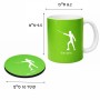 ספל תה \ קפה + תחתית עגולה בעיצוב אישי עם השם שלך בעיצוב לוחם סייף גודל הספל 325 מ"ל קוטר התחתית 10 ס"מ