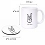 ספל תה \ קפה + תחתית עגולה בעיצוב אישי עם השם שלך בעיצוב יד סלע גודל הספל 325 מ"ל קוטר התחתית 10 ס"מ