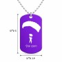 שרשרת דיסקיט מאלומיניום בעיצוב אישי עם השם שלך בעיצוב צניחה חופשית גודל הדיסקיט 2.9 × 5 ס"מ
