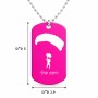 שרשרת דיסקיט מאלומיניום בעיצוב אישי עם השם שלך בעיצוב צניחה חופשית גודל הדיסקיט 2.9 × 5 ס"מ