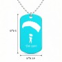 שרשרת דיסקיט מאלומיניום בעיצוב אישי עם השם שלך בעיצוב צניחה חופשית גודל הדיסקיט 2.9 × 5 ס"מ
