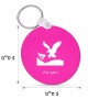 מחזיק מפתחות בצורת עיגול בעיצוב אישי עם השם שלך בעיצוב נשר אמריקאי גודל המחזיק 5 × 5 ס"מ