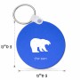 מחזיק מפתחות בצורת עיגול בעיצוב אישי עם השם שלך בעיצוב דוב גודל המחזיק 5 × 5 ס"מ