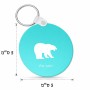 מחזיק מפתחות בצורת עיגול בעיצוב אישי עם השם שלך בעיצוב דוב גודל המחזיק 5 × 5 ס"מ