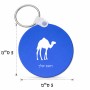 מחזיק מפתחות בצורת עיגול בעיצוב אישי עם השם שלך בעיצוב גמל גודל המחזיק 5 × 5 ס"מ