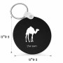 מחזיק מפתחות בצורת עיגול בעיצוב אישי עם השם שלך בעיצוב גמל גודל המחזיק 5 × 5 ס"מ