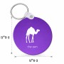 מחזיק מפתחות בצורת עיגול בעיצוב אישי עם השם שלך בעיצוב גמל גודל המחזיק 5 × 5 ס"מ