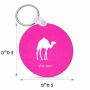 מחזיק מפתחות בצורת עיגול בעיצוב אישי עם השם שלך בעיצוב גמל גודל המחזיק 5 × 5 ס"מ