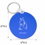 מחזיק מפתחות בצורת עיגול בעיצוב אישי עם השם שלך בעיצוב חתול גודל המחזיק 5 × 5 ס"מ