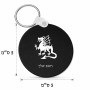מחזיק מפתחות בצורת עיגול בעיצוב אישי עם השם שלך בעיצוב דרקון גודל המחזיק 5 × 5 ס"מ