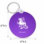 מחזיק מפתחות בצורת עיגול בעיצוב אישי עם השם שלך בעיצוב דרקון גודל המחזיק 5 × 5 ס"מ