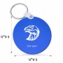 מחזיק מפתחות בצורת עיגול בעיצוב אישי עם השם שלך בעיצוב ראש נשר גודל המחזיק 5 × 5 ס"מ
