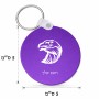 מחזיק מפתחות בצורת עיגול בעיצוב אישי עם השם שלך בעיצוב ראש נשר גודל המחזיק 5 × 5 ס"מ