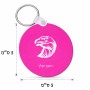 מחזיק מפתחות בצורת עיגול בעיצוב אישי עם השם שלך בעיצוב ראש נשר גודל המחזיק 5 × 5 ס"מ