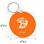 מחזיק מפתחות בצורת עיגול בעיצוב אישי עם השם שלך בעיצוב ראש נשר גודל המחזיק 5 × 5 ס"מ
