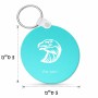 מחזיק מפתחות בצורת עיגול בעיצוב אישי עם השם שלך בעיצוב ראש נשר גודל המחזיק 5 × 5 ס"מ