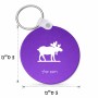 מחזיק מפתחות בצורת עיגול בעיצוב אישי עם השם שלך בעיצוב דישון גודל המחזיק 5 × 5 ס"מ