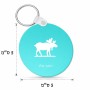 מחזיק מפתחות בצורת עיגול בעיצוב אישי עם השם שלך בעיצוב דישון גודל המחזיק 5 × 5 ס"מ