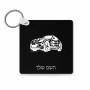 מחזיק מפתחות בצורת ריבוע בעיצוב אישי עם השם שלך בעיצוב מכונית גודל המחזיק 5 × 5 ס"מ