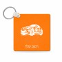 מחזיק מפתחות בצורת ריבוע בעיצוב אישי עם השם שלך בעיצוב מכונית גודל המחזיק 5 × 5 ס"מ