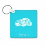 מחזיק מפתחות בצורת ריבוע בעיצוב אישי עם השם שלך בעיצוב מכונית גודל המחזיק 5 × 5 ס"מ