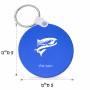 מחזיק מפתחות בצורת עיגול בעיצוב אישי עם השם שלך בעיצוב לדוג גודל המחזיק 5 × 5 ס"מ